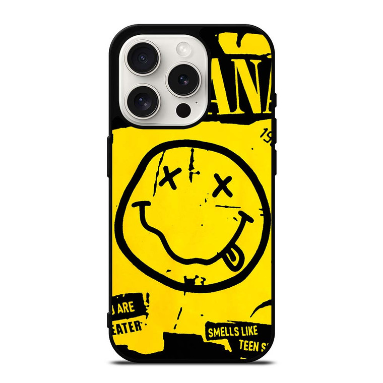 NIRVANA ROCK BAND SMILEY iPhone 15 Pro Case Cover NIRVANA ROCK BAND SMILEY iPhone 15 Pro Case Cover
