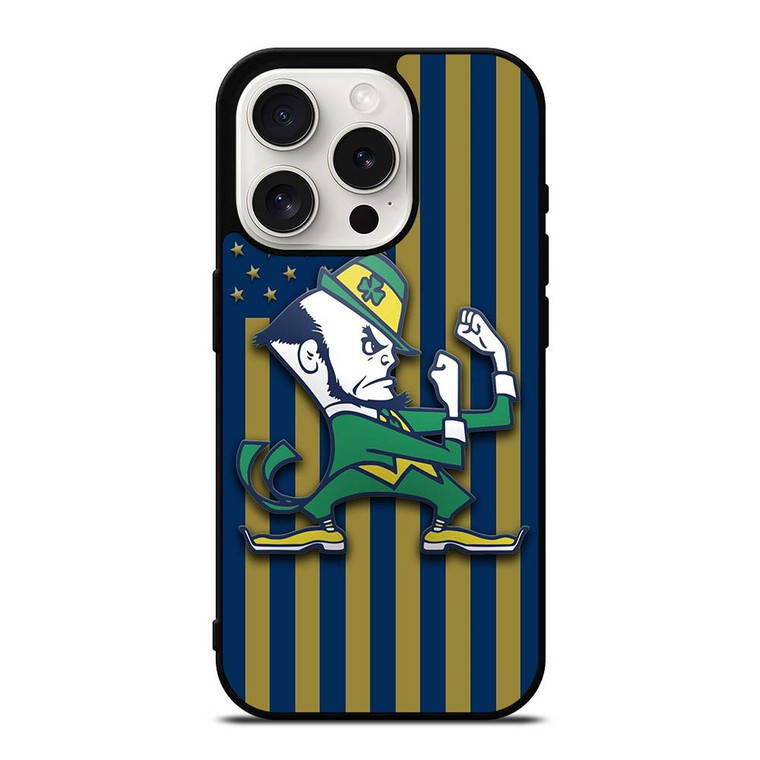 NOTRE DAME FIGHTING IRISH FLAG iPhone 15 Pro Case Cover