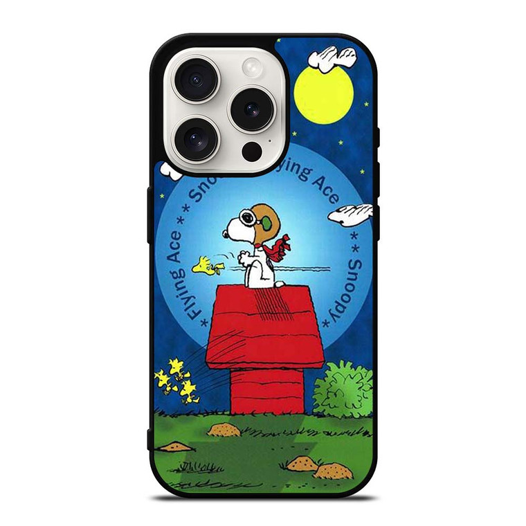 PEANUTS SNOOPY THE FLYING ACE iPhone 15 Pro Case Cover PEANUTS SNOOPY THE FLYING ACE iPhone 15 Pro Case Cover