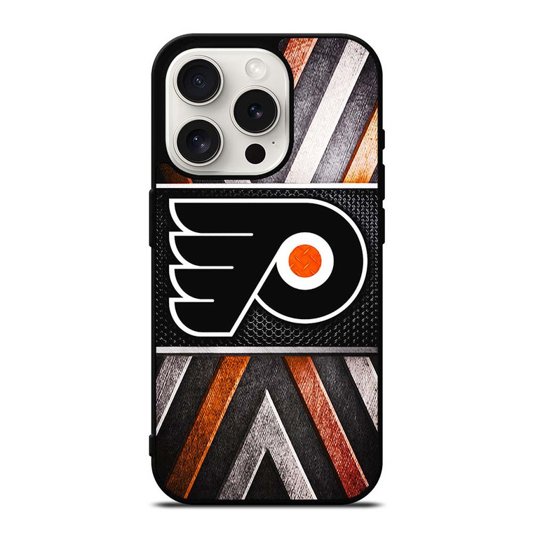 PHILADELPIA FLYERS METAL LOGO iPhone 15 Pro Case Cover PHILADELPIA FLYERS METAL LOGO iPhone 15 Pro Case Cover