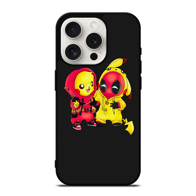 PIKACHU POKEMON AND DEADPOOL iPhone 15 Pro Case Cover PIKACHU POKEMON AND DEADPOOL iPhone 15 Pro Case Cover