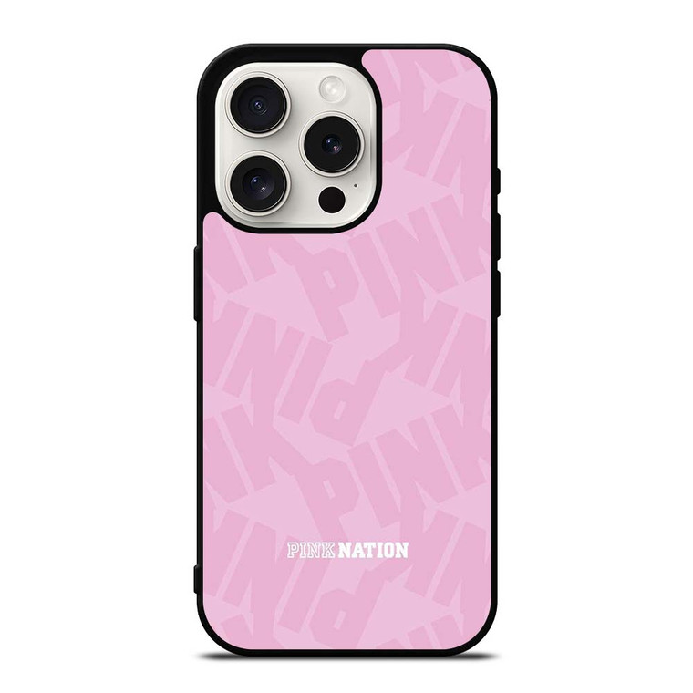 PINK NATION VICTORIA'S SECRET LOGO ICON iPhone 15 Pro Case Cover