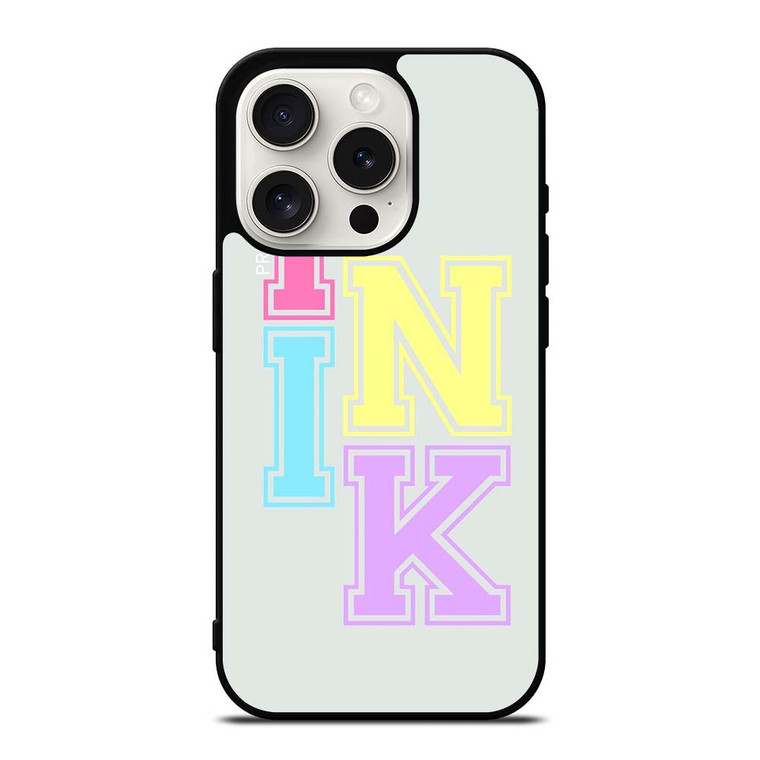 PINK NATION VICTORIA'S SECRET LOGO PRETTY IN ICON iPhone 15 Pro Case Cover