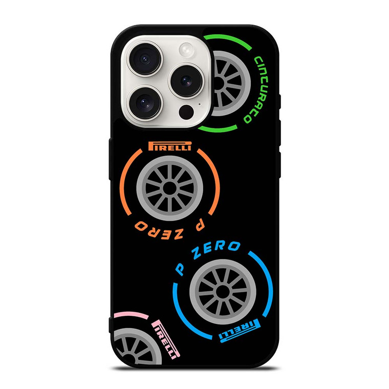 PIRELLI F1 TIRE ICON iPhone 15 Pro Case Cover PIRELLI F1 TIRE ICON iPhone 15 Pro Case Cover