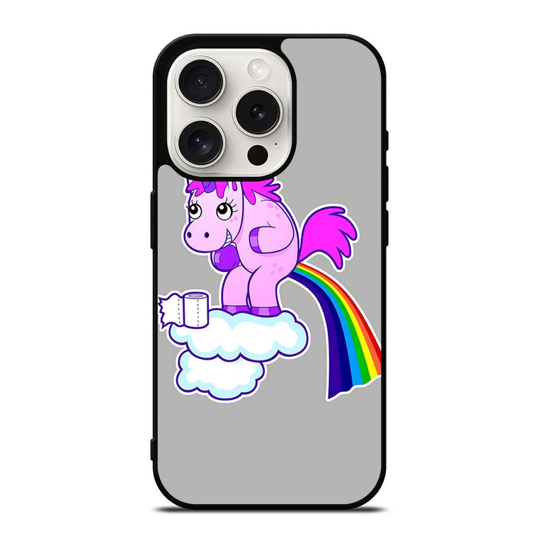 POOPING RAINBOW UNICORN iPhone 15 Pro Case Cover