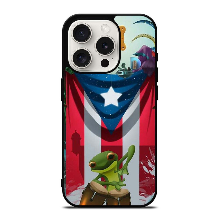 PUERTO RICO FROG FLAG iPhone 15 Pro Case Cover PUERTO RICO FROG FLAG iPhone 15 Pro Case Cover