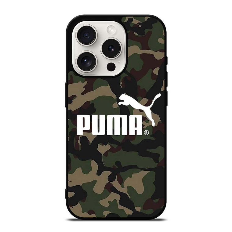 PUMA LOGO CAMO iPhone 15 Pro Case Cover