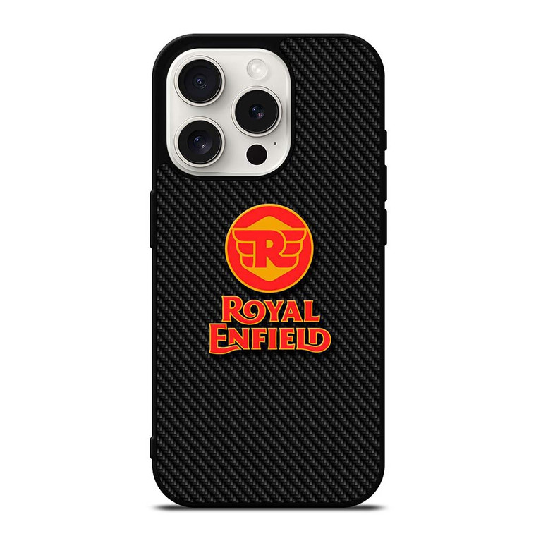 ROYAL ENFIELD MODERN LOGO CARBON iPhone 15 Pro Case Cover