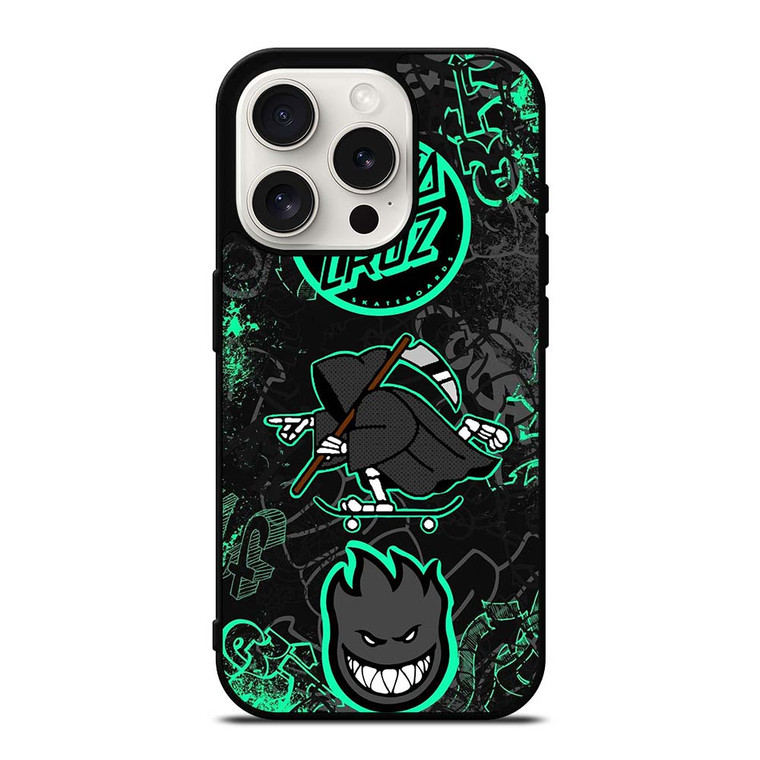 SANTA CRUZ SKATEBOARD GRIM REAPER iPhone 15 Pro Case Cover SANTA CRUZ SKATEBOARD GRIM REAPER iPhone 15 Pro Case Cover