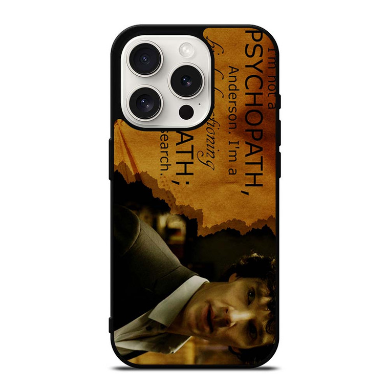 SHERLOCK HOLMES PSYCHOPATH iPhone 15 Pro Case Cover