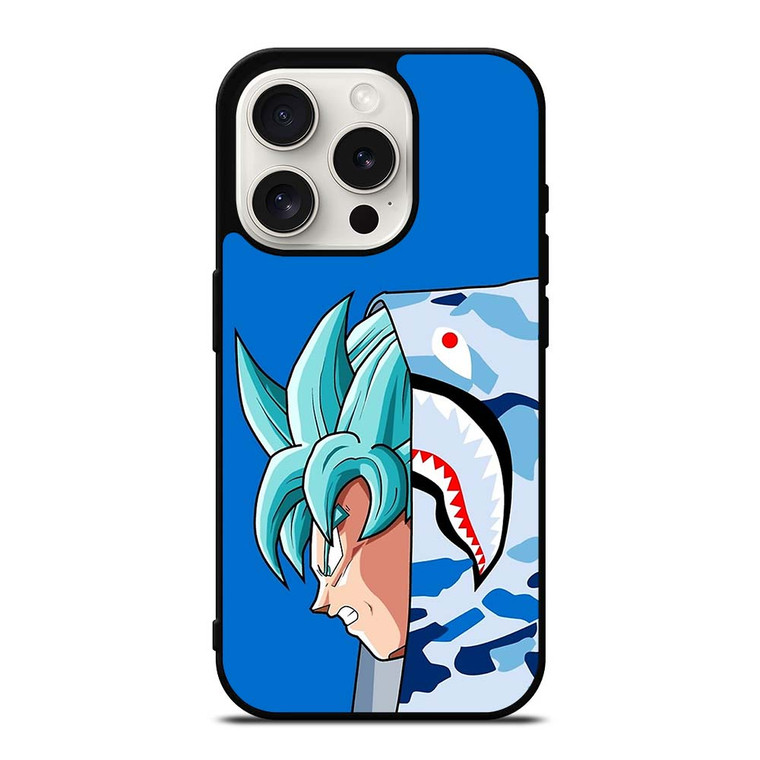SON GOKU BAPE DRAGON BALL SAIYAN BLUE iPhone 15 Pro Case Cover SON GOKU BAPE DRAGON BALL SAIYAN BLUE iPhone 15 Pro Case Cover