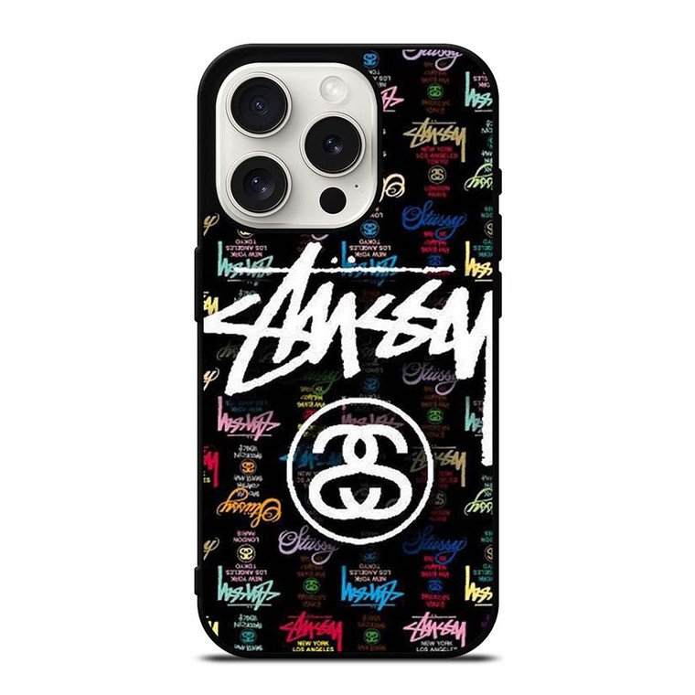 STUSSY FASHION LOGO ICON iPhone 15 Pro Case Cover
