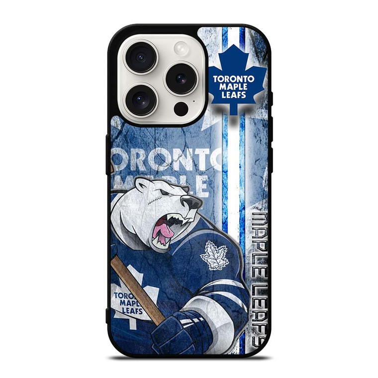 TORONTO MAPLE LEAFS LOGO BEAR MASCOT iPhone 15 Pro Case Cover