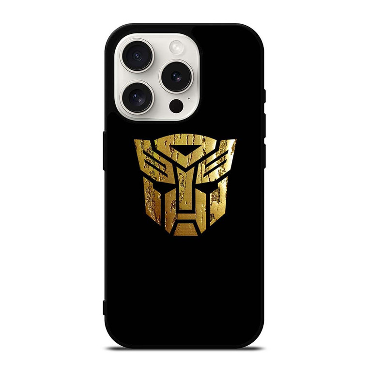 TRANSFORMERS AUTOBOT LOGO GOLD iPhone 15 Pro Case Cover