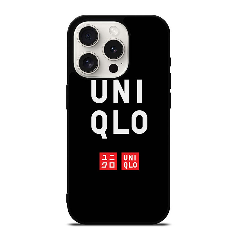 UNIQLO LOGO BLACK 2 iPhone 15 Pro Case Cover