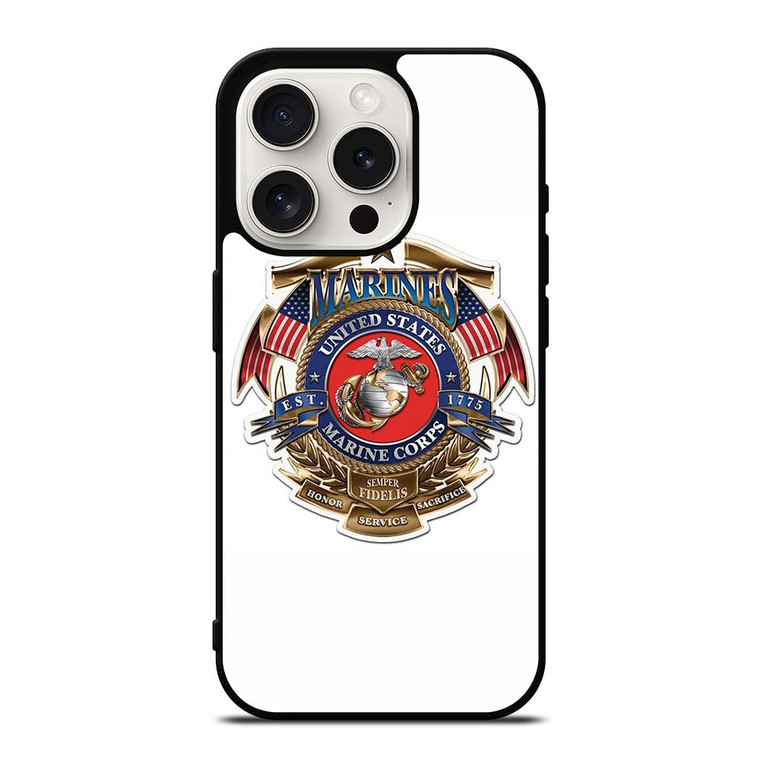 USMC MARINE CORP NAVY SEAL EMBLEM iPhone 15 Pro Case Cover USMC MARINE CORP NAVY SEAL EMBLEM iPhone 15 Pro Case Cover