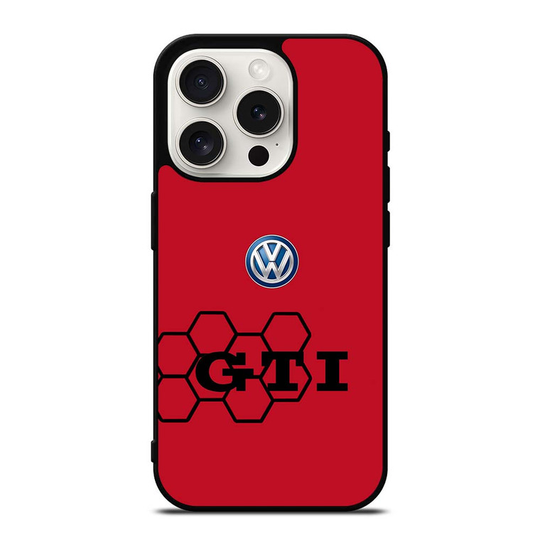 VW VOLKSWAGEN RED HONEYCOMB iPhone 15 Pro Case Cover VW VOLKSWAGEN RED HONEYCOMB iPhone 15 Pro Case Cover