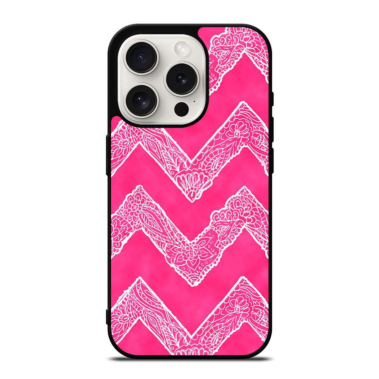 WHITE FLORAL PAISLEY CHEVRON PATTERN iPhone 15 Pro Case Cover WHITE FLORAL PAISLEY CHEVRON PATTERN iPhone 15 Pro Case Cover