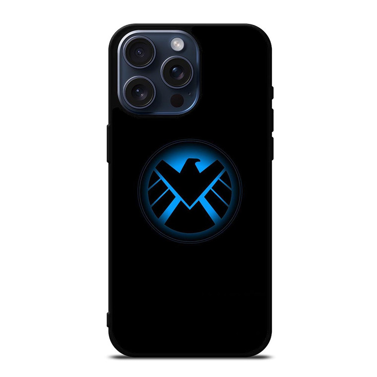 AGENTS OF SHIELD MARVEL LOGO BLUE iPhone 15 Pro Max Case Cover