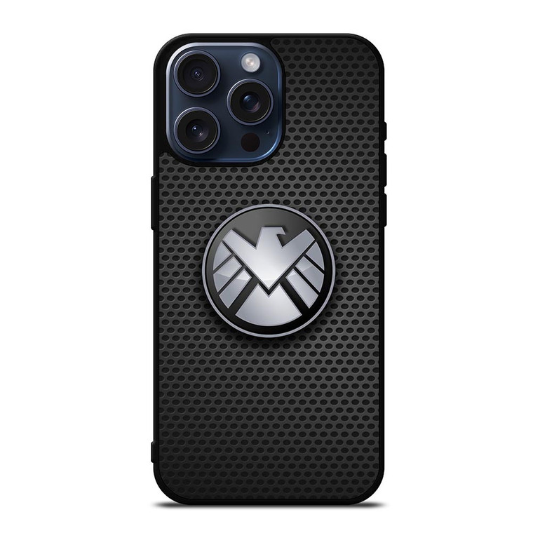 AGENTS OF SHIELD MARVEL LOGO METAL iPhone 15 Pro Max Case Cover