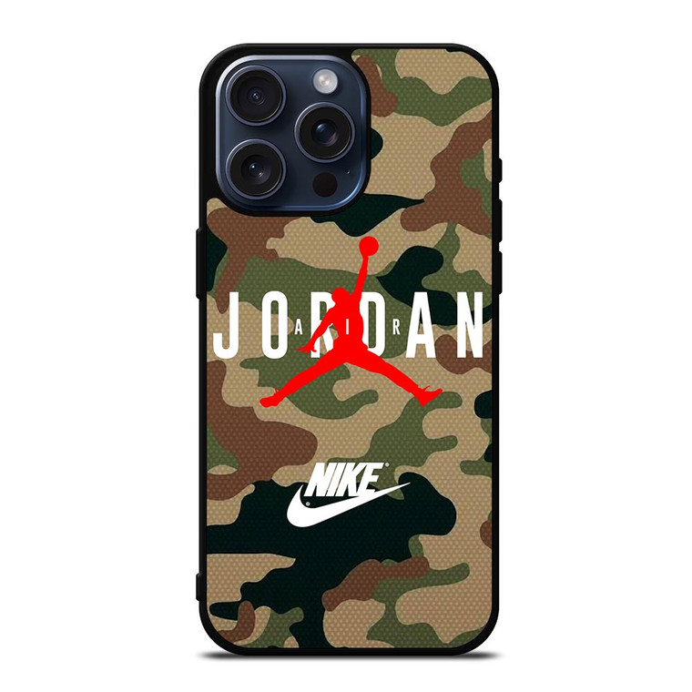 AIR JORDAN NIKE LOGO CAMO iPhone 15 Pro Max Case Cover