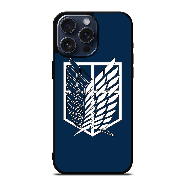 ATTACK ON TITAN SYMBOL WINGS OF FREEDOM iPhone 15 Pro Max Case Cover ATTACK ON TITAN SYMBOL WINGS OF FREEDOM iPhone 15 Pro Max Case Cover