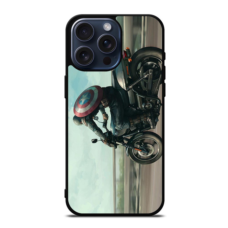 CAPTAIN AMERICA AVENGERS RIDING iPhone 15 Pro Max Case Cover CAPTAIN AMERICA AVENGERS RIDING iPhone 15 Pro Max Case Cover