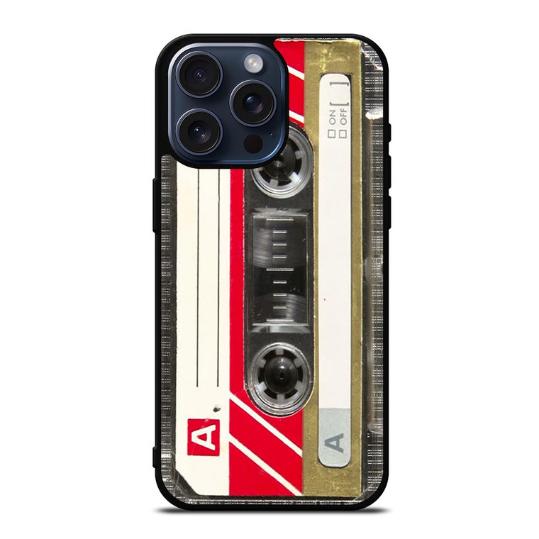 CASSETE TAPE RETRO iPhone 15 Pro Max Case Cover CASSETE TAPE RETRO iPhone 15 Pro Max Case Cover