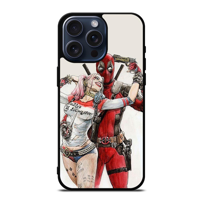 DEADPOOL HARLEY QUINN iPhone 15 Pro Max Case Cover DEADPOOL HARLEY QUINN iPhone 15 Pro Max Case Cover