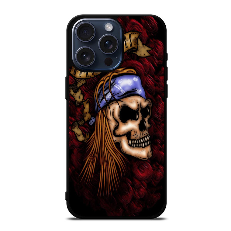 GUNS N ROSES AXL SKULL iPhone 15 Pro Max Case Cover