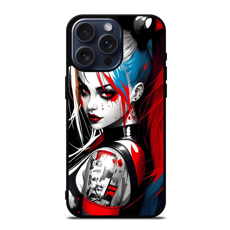 HARLEY QUINN DC ART iPhone 15 Pro Max Case Cover HARLEY QUINN DC ART iPhone 15 Pro Max Case Cover