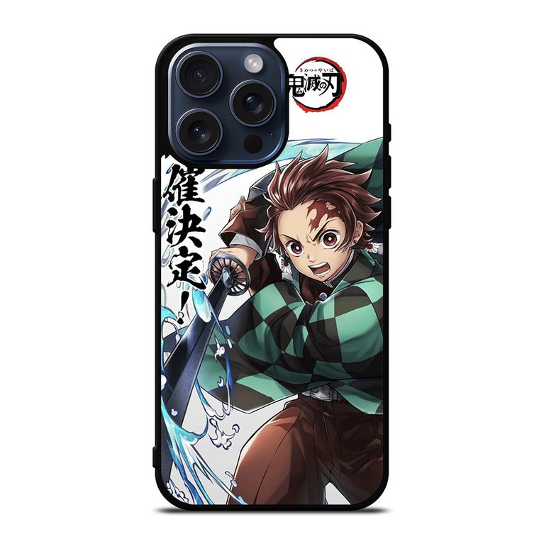 KIMETSU NO YAIBA DEMON SLAYER TANJIRO KAMADO FIRE WATER iPhone 15 Pro Max Case Cover