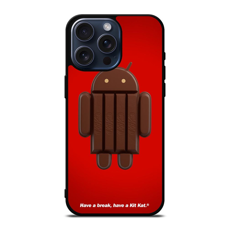 KIT KAT CHOCOLATE ANDROID ICON iPhone 15 Pro Max Case Cover KIT KAT CHOCOLATE ANDROID ICON iPhone 15 Pro Max Case Cover