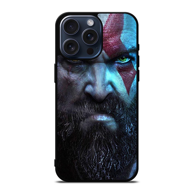 KRATOS FACE GOD OF WAR RAGNAROK iPhone 15 Pro Max Case Cover