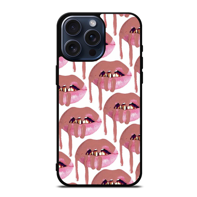 KYLIE JENNER LIPS LOGO COLLAGE iPhone 15 Pro Max Case Cover