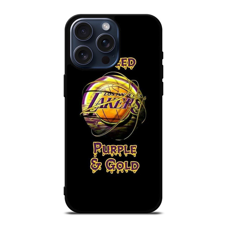 LA LAKERS NBA PURPLE AND GOLD iPhone 15 Pro Max Case Cover LA LAKERS NBA PURPLE AND GOLD iPhone 15 Pro Max Case Cover