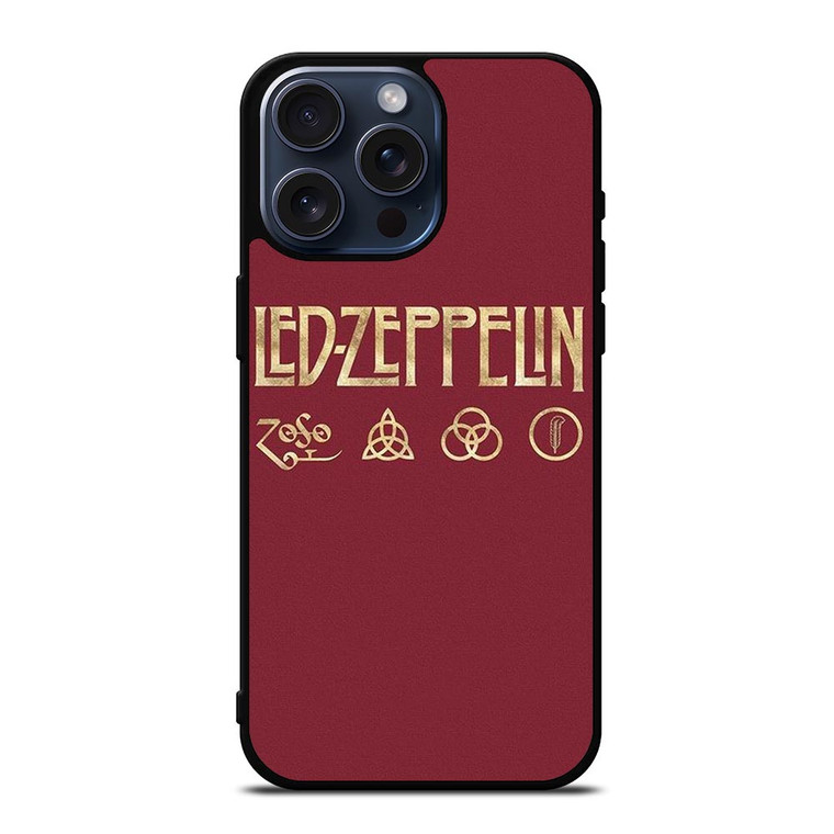 LED ZEPPELIN BAND LOGO iPhone 15 Pro Max Case Cover