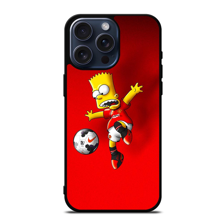 MANCHESTER UNITED BART SIMPSON iPhone 15 Pro Max Case Cover