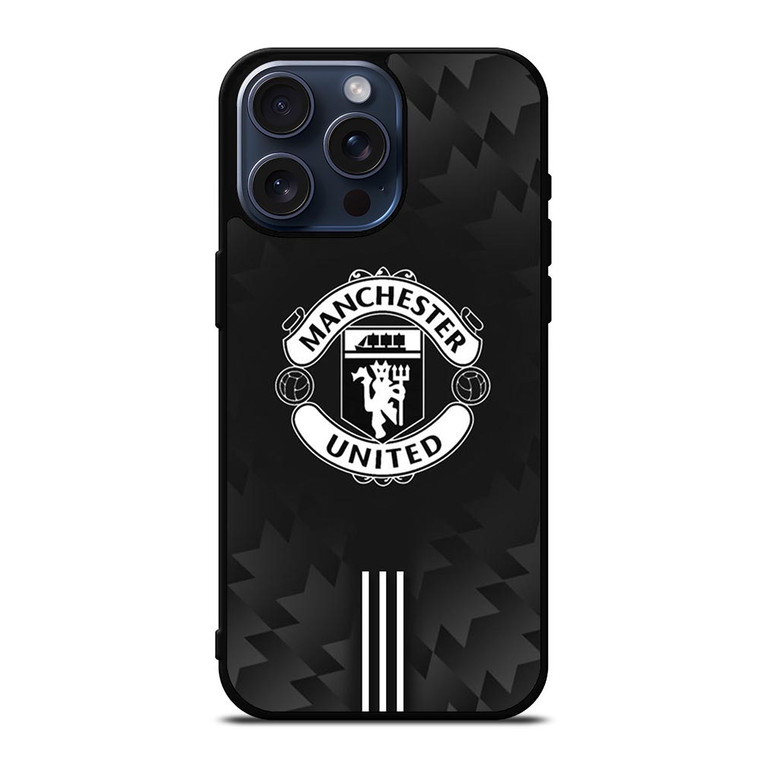 MANCHESTER UNITED BLACK LOGO iPhone 15 Pro Max Case Cover