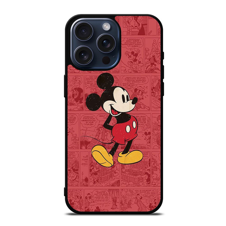 MICKEY MOUSE RETRO COMIC iPhone 15 Pro Max Case Cover