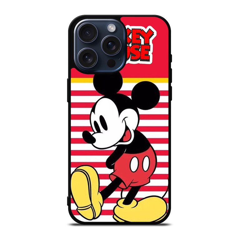 MICKEY MOUSE STRIPE DISNEY iPhone 15 Pro Max Case Cover