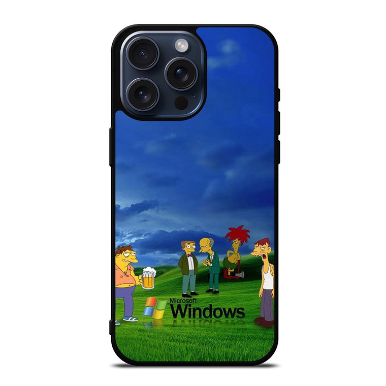 MICROSOFT WINDOWS THE SIMPSONS iPhone 15 Pro Max Case Cover