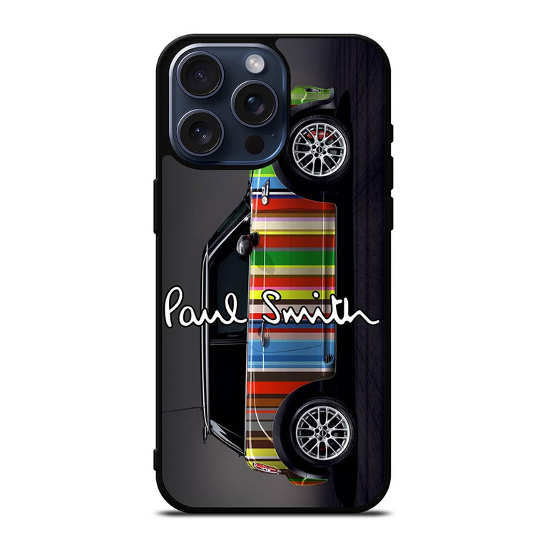 MINI COOPER CAR PAUL SMITH PATTERN iPhone 15 Pro Max Case Cover