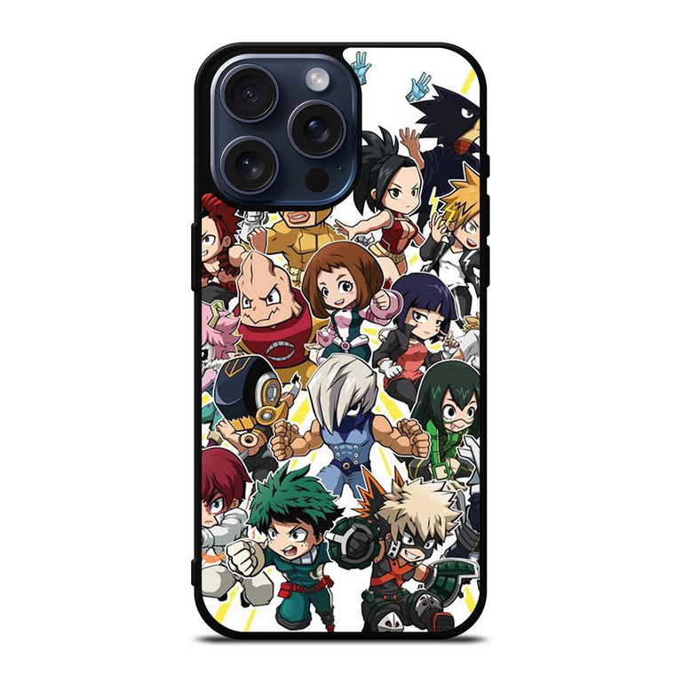 MY HERO ACADEMIA ALL CARACTER iPhone 15 Pro Max Case Cover