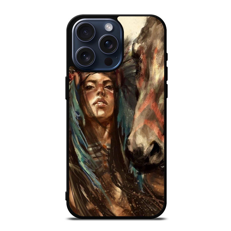 NATIVE AMERICAN PEOPLE ART iPhone 15 Pro Max Case Cover