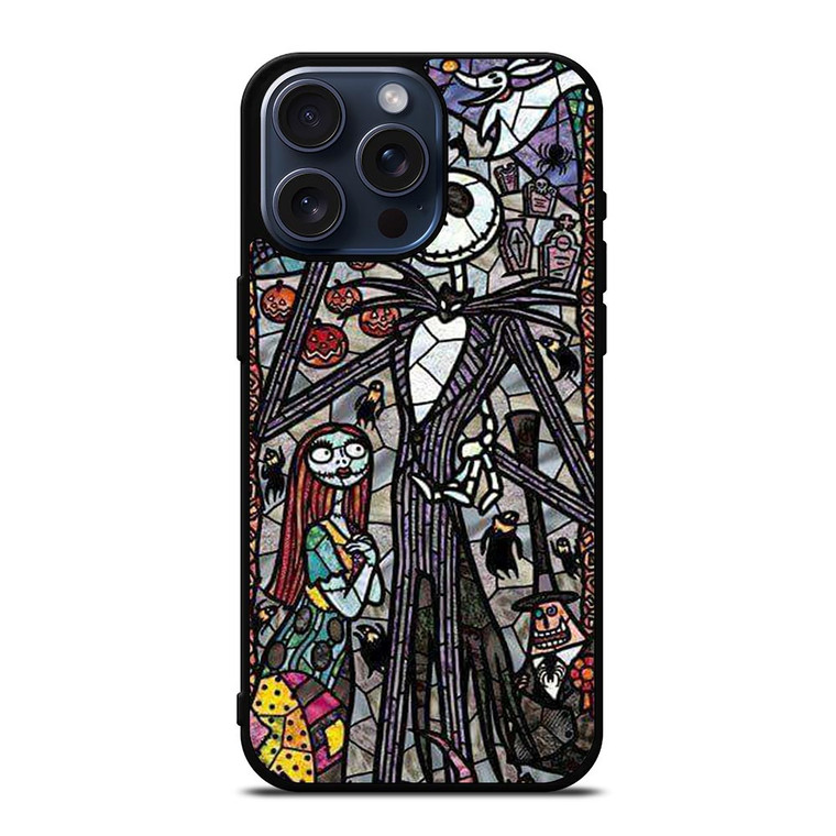 NIGHTMARE BEFORE CHRISTMAS ART GLASS iPhone 15 Pro Max Case Cover