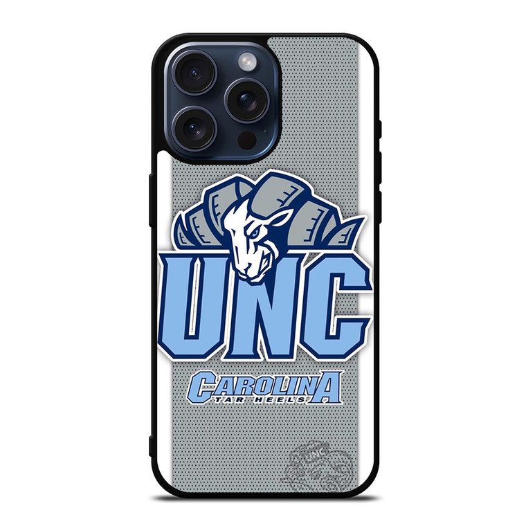 NORTH CAROLINA TAR HEELS LOGO BASKETBALL UNIVERSITY MASCOT iPhone 15 Pro Max Case Cover