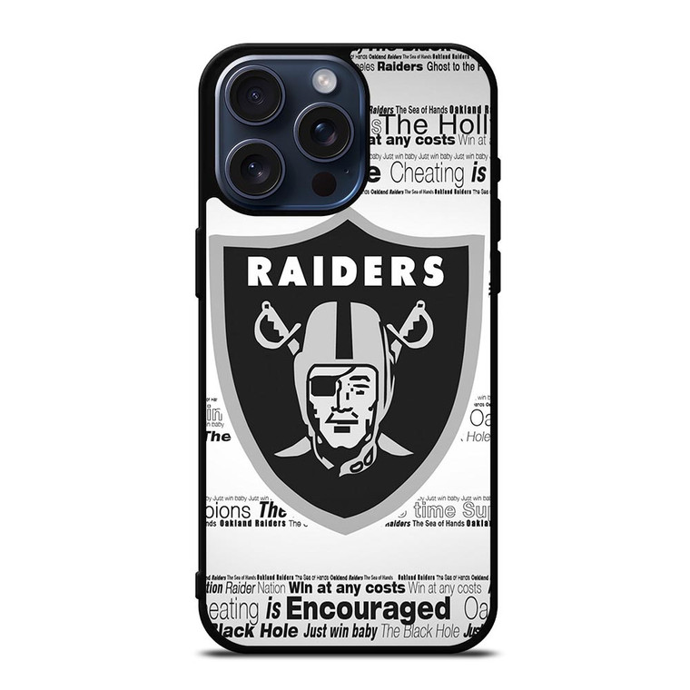 OAKLAND RAIDERS NFL iPhone 15 Pro Max Case Cover