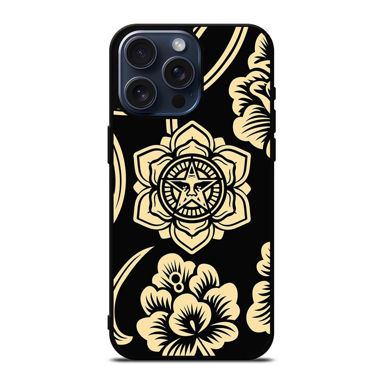OBEY CLOTHING FLORAL LOGO iPhone 15 Pro Max Case Cover
