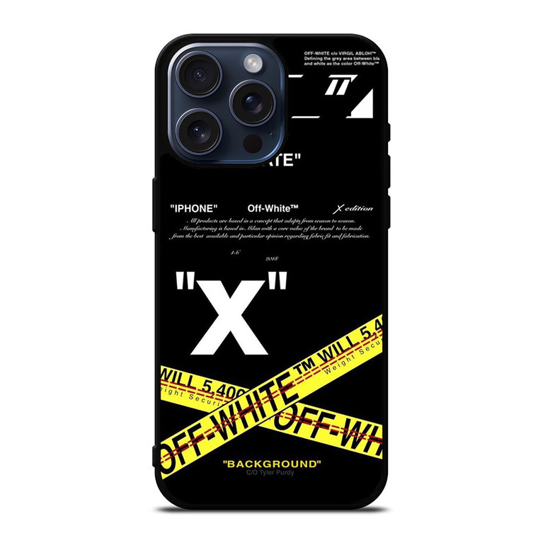 OFF WHITE 2 iPhone 15 Pro Max Case Cover